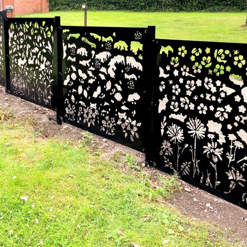 Garden metal fence panels - metal,
