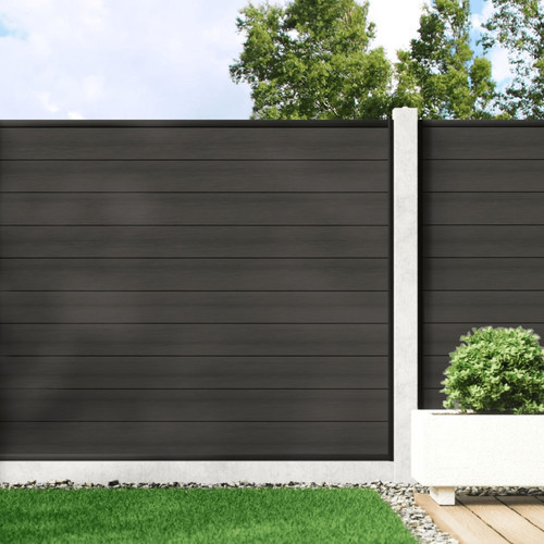 Charcoal composite fencing - charcoal, for