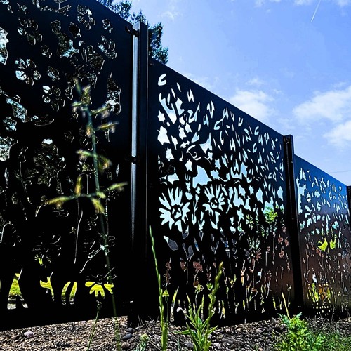 Metal garden fence - fence, 4