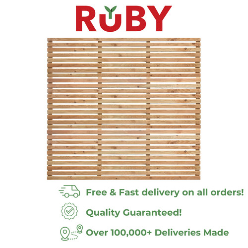 Larch horizontal slatted - horizontal,