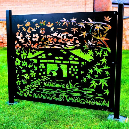 Garden metal fence panel and - metal,
