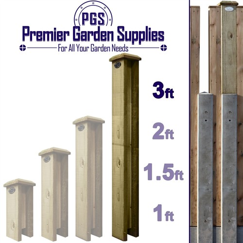 3ft timber concrete garden - 3ft, timber/concrete