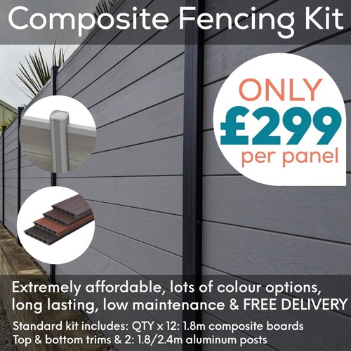 Composite fence panels with - fence,